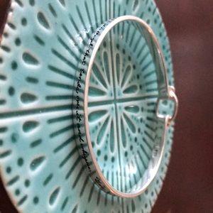 Solid sterling silver mantra bracelet